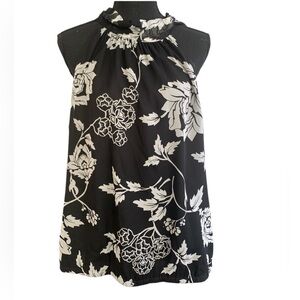 WHBM Floral Bare Shoulder Tie Blouse Size Large